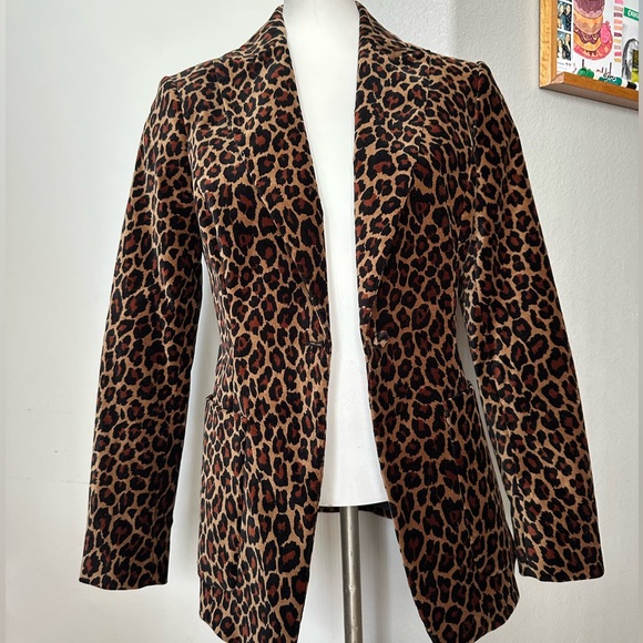 A.L.C. Mercer Leopard-Print Tailored Blazer Jacket - Picture 12 of 16